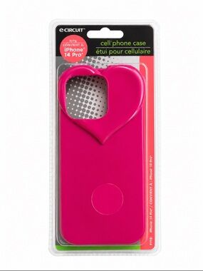 NWT eCircuit Pink Heart iPhone 14 Pro Phone Case Cute Protective Cover